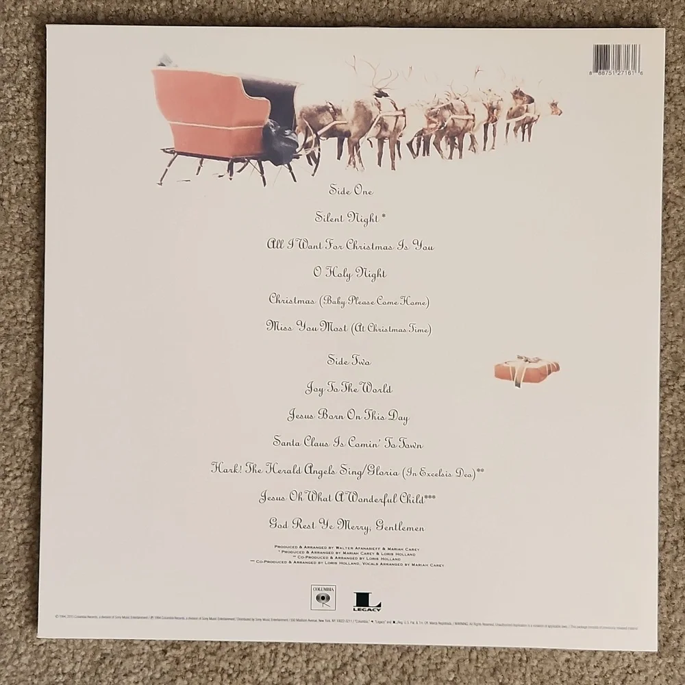 Mariah Carey Merry Christmas 2015 Deluxe Anniversary 12" LP Red - Picture 2 of 6